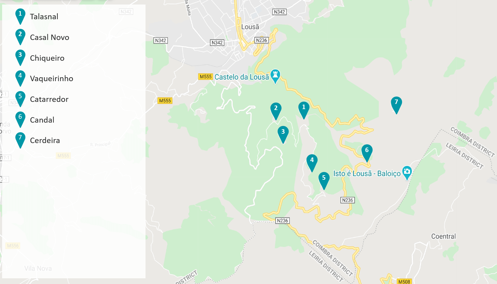 Map Schist Villages