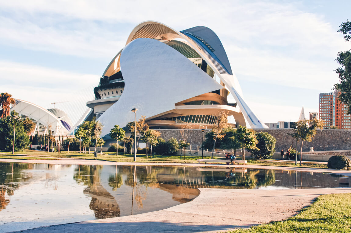 Valencia Cidade Artes e Ciencias El Palau de les Arts Reina Sofía