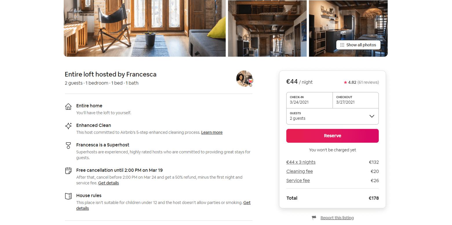 Airbnb Reservation