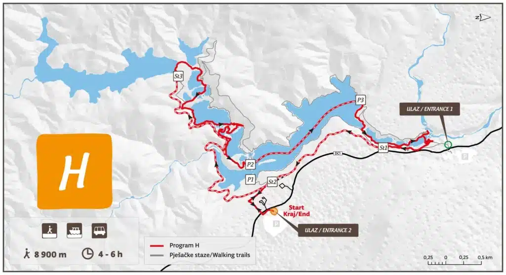 Trail H at Plitvice Lakes