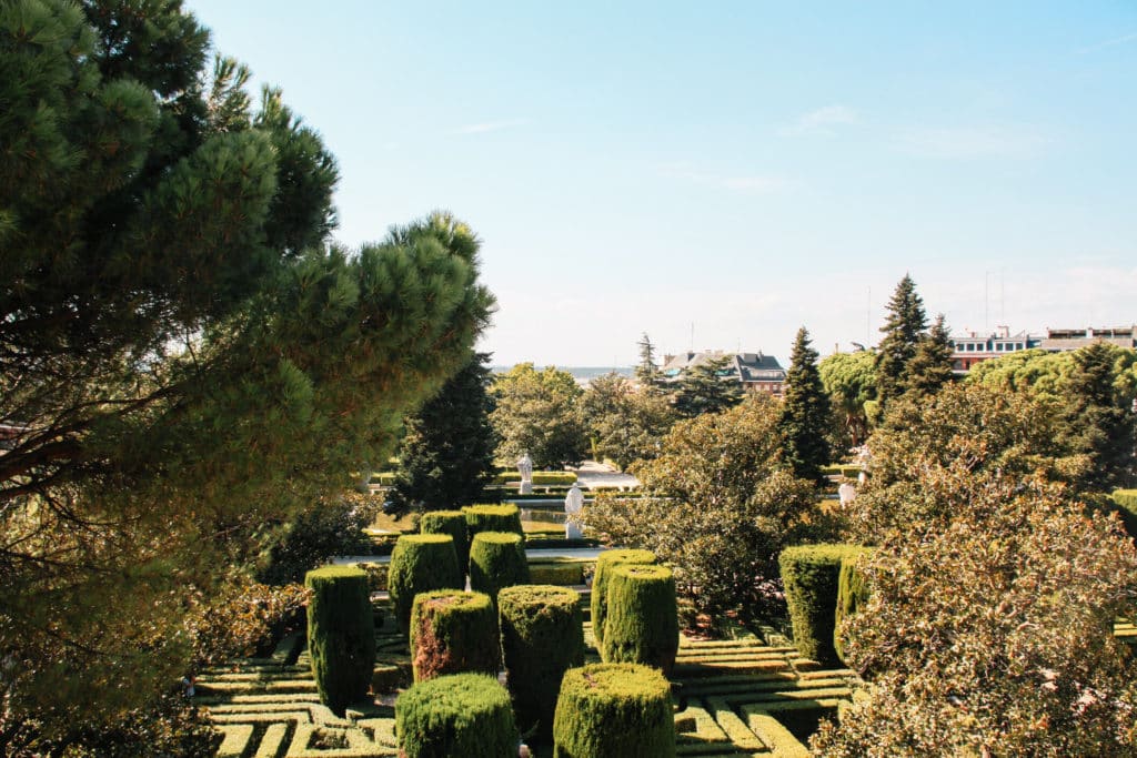 Madrid in 3 days itinerary Sabatini gardens