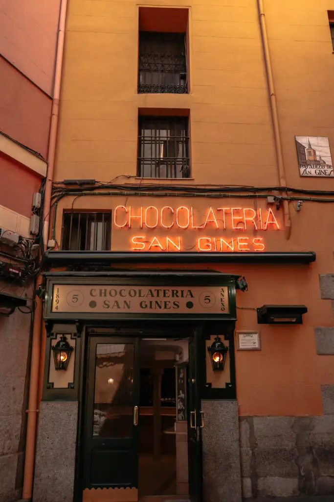 Roteiro Madrid Chocolateria San Gines