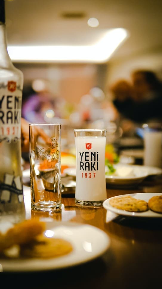 Popular dishes in Turkey Raki