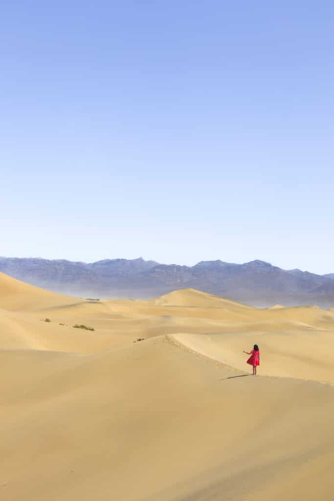 Um dia no Death Valley Mesquite Flat Sand Dunes