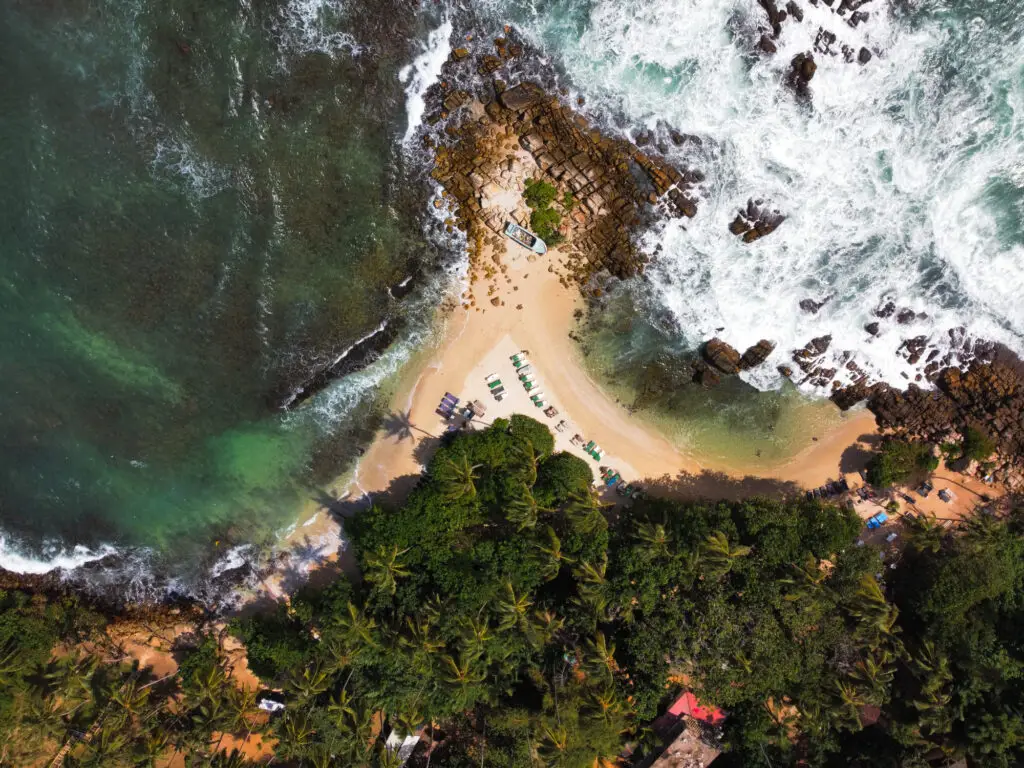 Beaches in the south of Sri Lanka