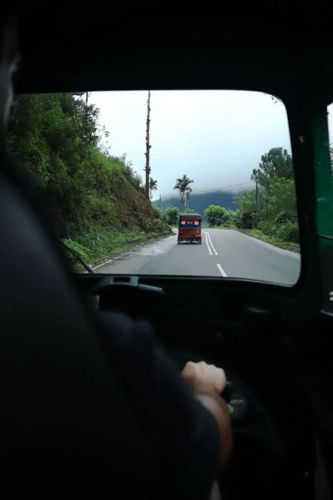 Renting a tuk tuk in Sri Lanka Inside a tuk tuk