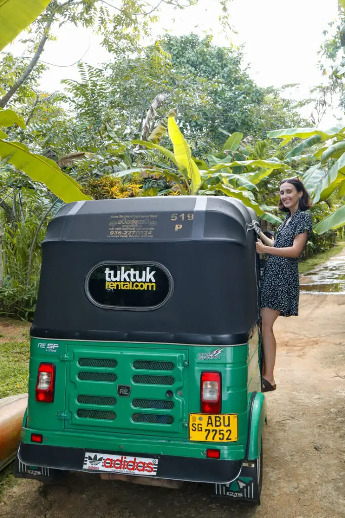 Renting a tuk tuk in Sri Lanka Inside a tuk tuk