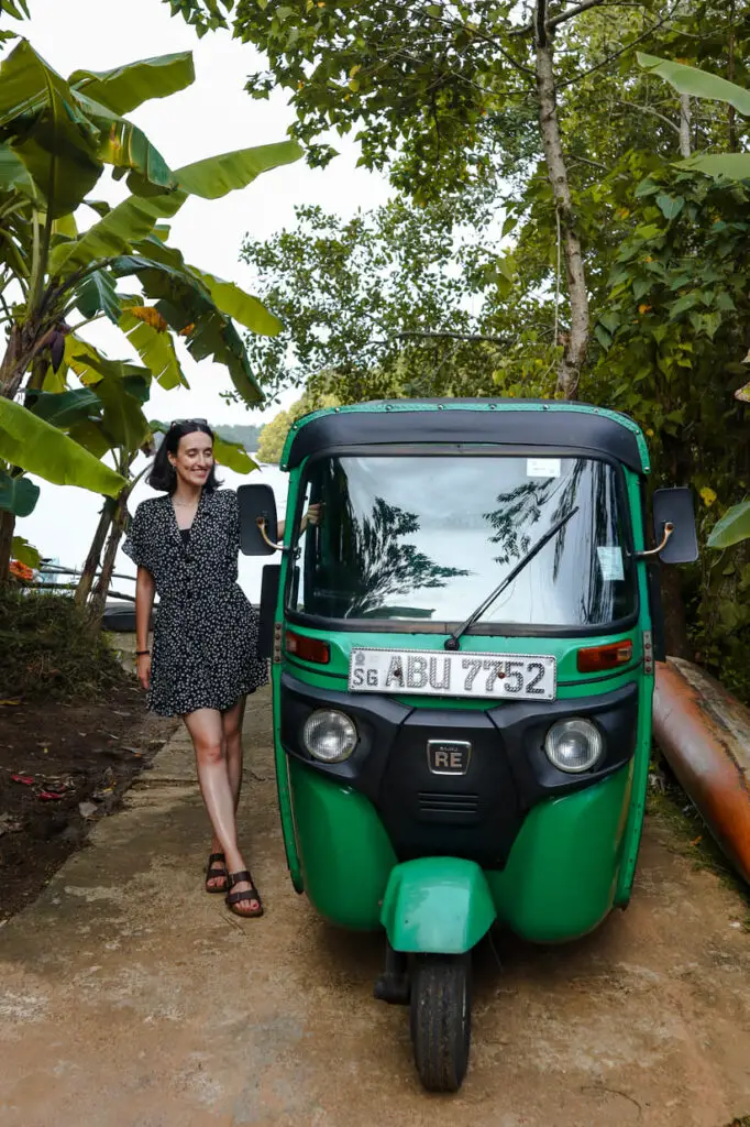 Renting a tuk tuk in Sri Lanka Inside a tuk tuk