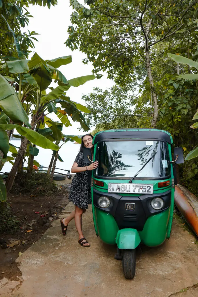 Renting a tuk tuk in Sri Lanka Inside a tuk tuk