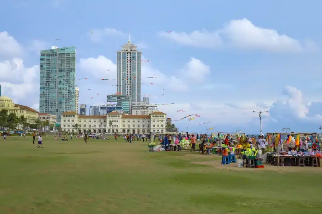 One day in Colombo Galle Face Green