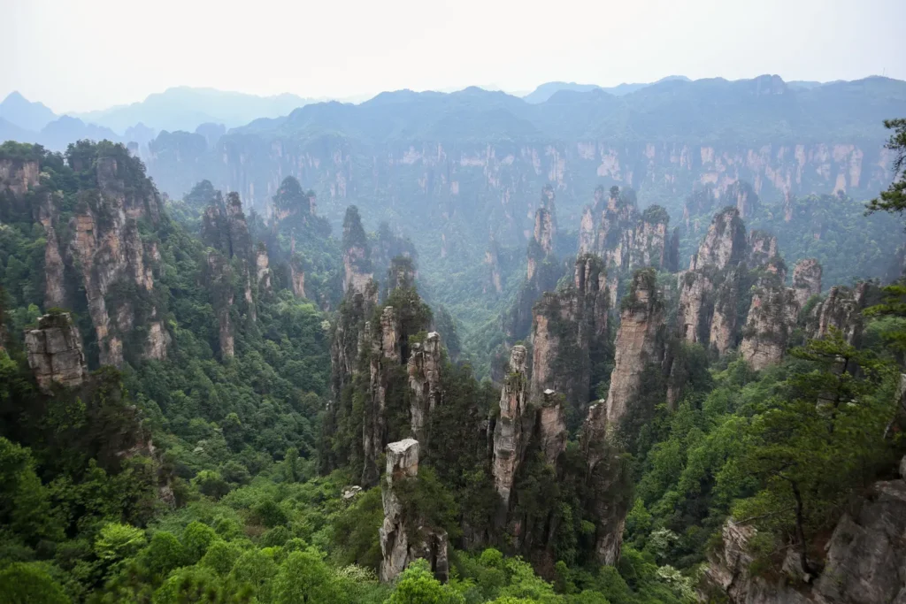 Imperial Writing Brushes Peaks at Tianzi Mountain in Zhangjiajie National Park