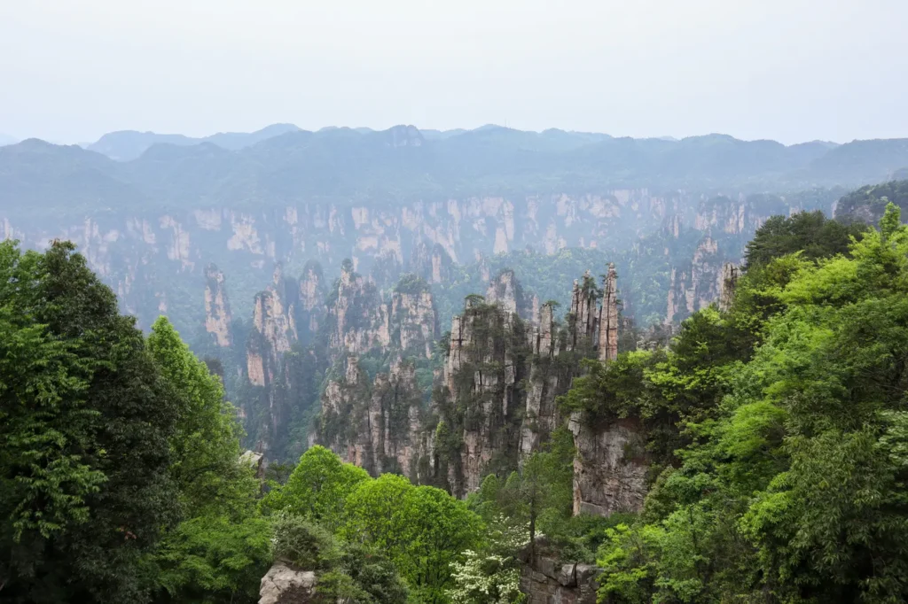 Imperial Writing Brushes Peaks at Tianzi Mountain in Zhangjiajie National Park
