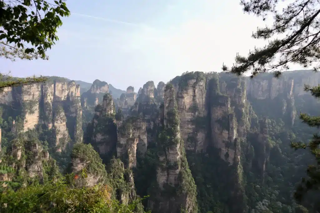 Miradouro em Yuanjiajie no Parque Nacional Zhangjiajie