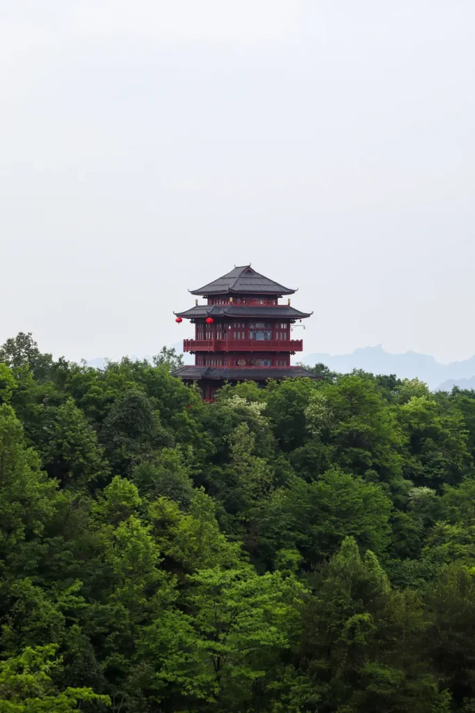 Zhangjiajie National Park Tianzi Pavillion at Tianzi Mountain