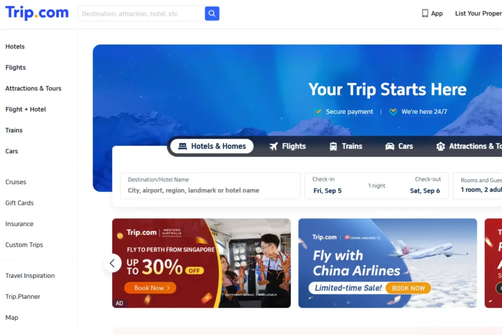 Viajar pela China: 35+ dicas indispensáveis antes da partida 11 Trip.com website